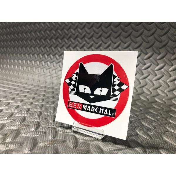 樂天商城 - 栃木発★ マーシャル SEV MARCHAL 正規品 ステッカー 赤二重丸 白 黒 猫 フラッグ 直径80mm 検) 耐候 野外 使用可 フェンダー ロケット カウル ガラス スクリーン 等 シール Marchal シビエ ルーカス ロゴ CIBIE デカール シール Bosozoku style Kaido racer