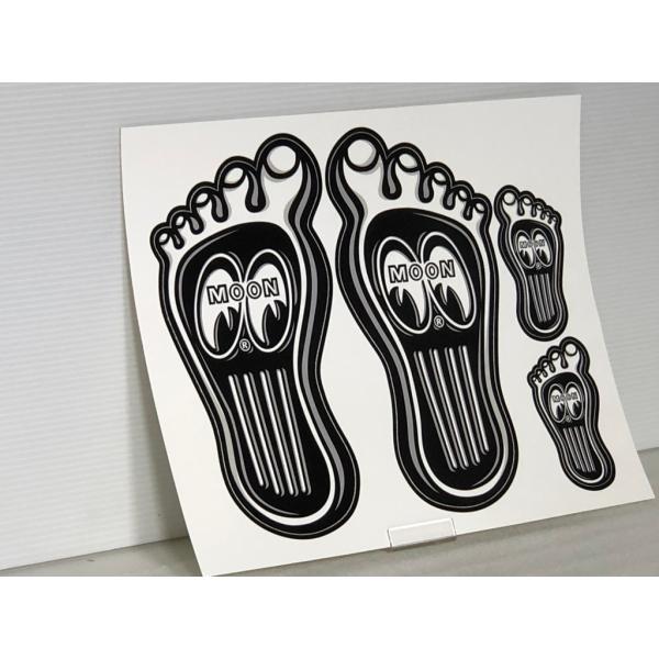 栃木発★ムーンアイズ ベアフット ガス ペダル デカール 検)ユニークな足のマーク スケボー アイフォン スマホ ケース 工具箱 スクリーン ガラス ステッカーボム 乱貼り ムーン アイズ ラットフィンク ロードランナー クレイスミス ホットロッド ローライダー トラッキン