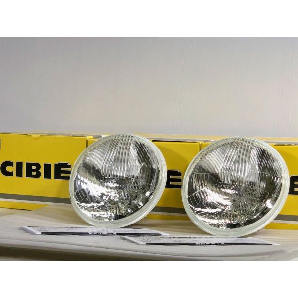 在庫有★正規品★ ガラスレンズ ★ シビエ CIBIE HZ24 180 Φ 二灯丸 四輪用 レンズ2個 検) 左側通行用 国産＆外車にも！ 汎用 7インチ 7inch hella マーシャル ルーカス ピア PIAA IPF KC 小糸 スタンレー 角 当時 シールドビーム H4 パイ φ クリア ハロゲン 白熱 凹 凸
