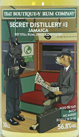 ブティック ラム カンパニー 　シークレット ディスティラリー#3 ジャマイカ バッチ1 10年 56.8° 500ml【限定品】That Boutique-y Rum Company　 Secret Distillery #3 JAMAICA Batch1 10Y 56.8% 500ml