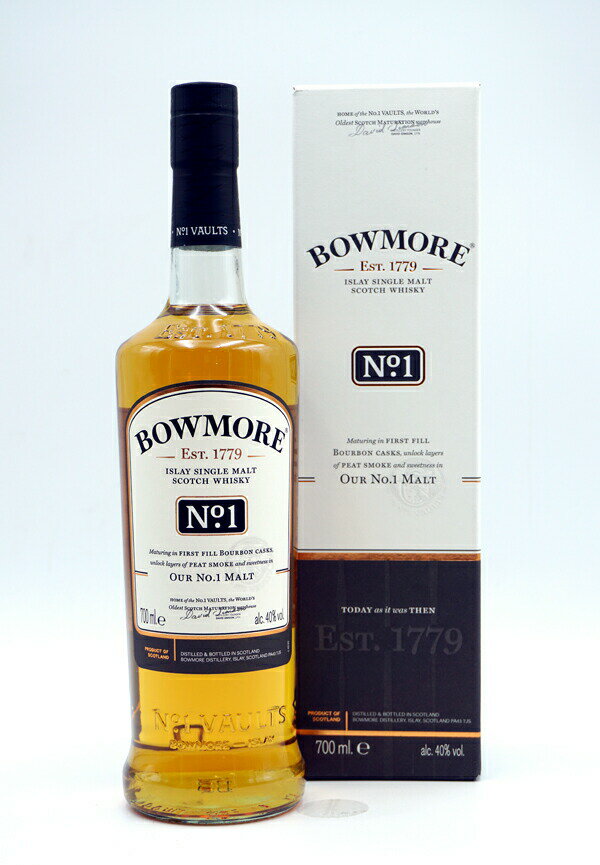 ボウモア　NO.1 　40度　【並行輸入品：専用箱有】　　BOWMORE No.1 40% ISLAY SINGLE MALT SCOTCH WHISKY