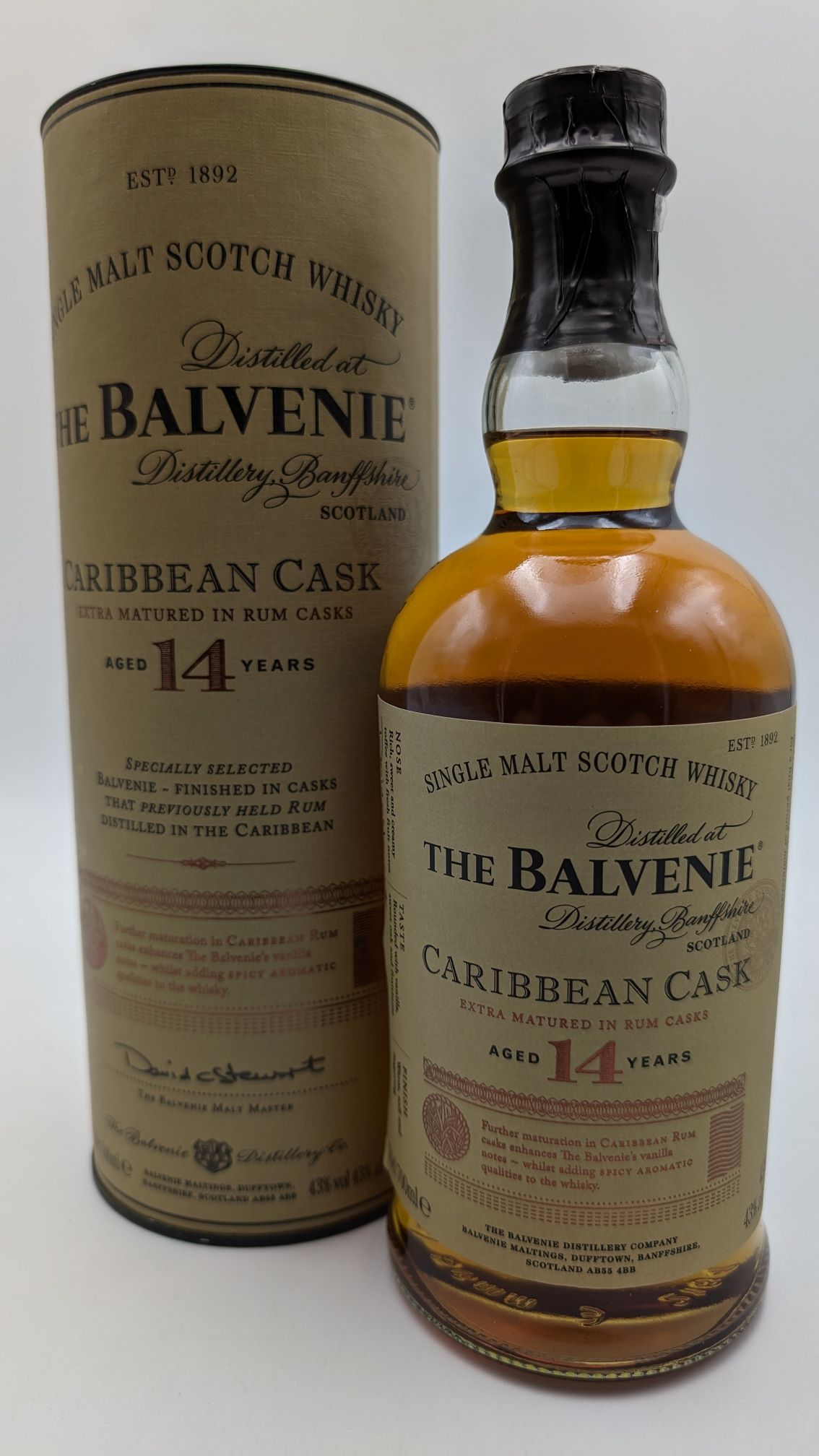 ザ バルヴェニー　 14年 カリビアンカスク 43° 700ml 【正規限定専用カートン入】THE BALVENIE　CARIBBEAN CASK 43° 700ml SINGLE MALT SCOTCH WHISKY