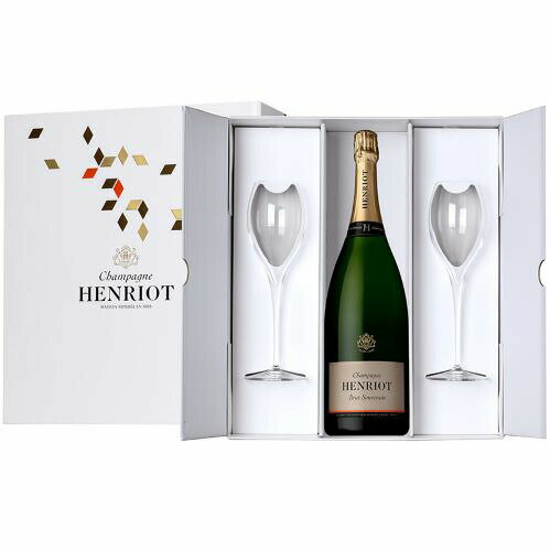 アンリオ　ブリュット　スーヴェラン　NV　贈答用グラスセット Henriot Brut Souverain GLASS SET FOR GIFT NV 【白/辛口】