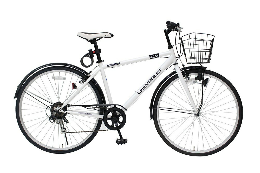 自転車 700c 700c6sf Crossbike クロスバイク メーカー直送 ナビッピオンライン 店 Chevrolet Mg Cv7006f Rl シボレー シボレー 自転車 クロスバイク カゴ ホワイト ブランドロゴがおしゃれなシボレーデザイン自転車