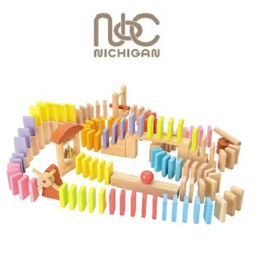ニチガン Domino100 BB42 【国内正規品】ドミノ倒し 木製 カラーブロック
