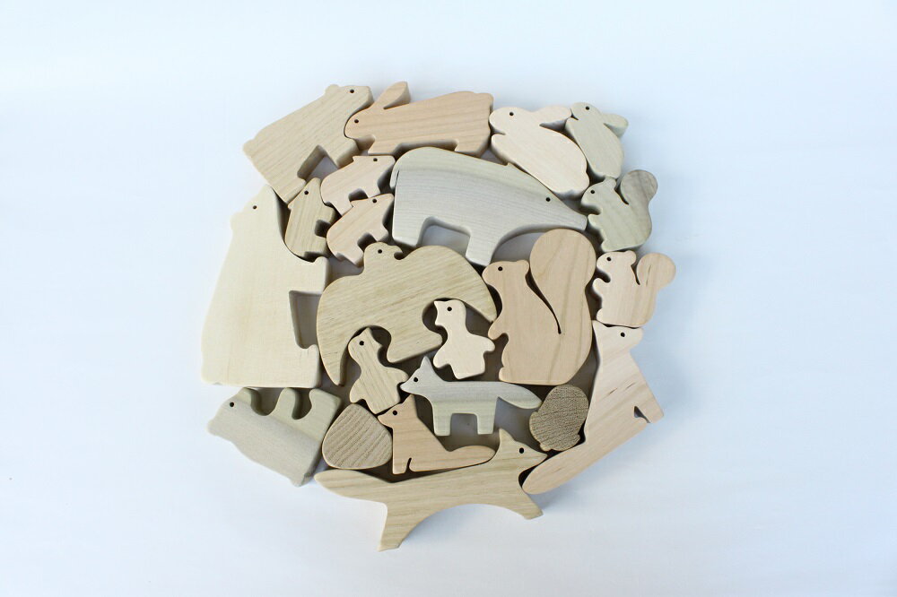 森のどうぶつみき オークヴィレッジ Oak Village 国産材使用で無塗装、安心安全の木のおもちゃ 3