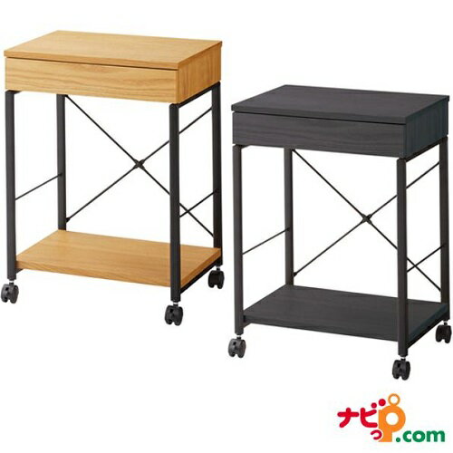 デスクワゴン 東谷 END-330NA END-330BK 収納 キャスター テーブル ワゴン サイドテーブル 家具 シンプル スリム おしゃれ 新生活 一人暮らし スタイリッシュ 【代引不可】