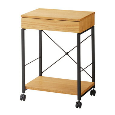 デスクワゴン 東谷 END-330NA END-330BK 収納 キャスター テーブル ワゴン サイドテーブル 家具 シンプル スリム おしゃれ 新生活 一人暮らし スタイリッシュ 【代引不可】