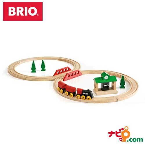 ブリオ&nbsp;BRIO&nbsp;プレスクール&nbsp;【&nbsp;クラシックレール8の字セット&nbsp;】&nbsp;33028 対象年齢が2歳からの新レールウエイ、クラシックシリーズ。 シンプルながらも懐かしさを感じる8の字セット。 車両の車輪以外は全て木製です。 橋や駅も付属しています。 シンプルで優しいデザインなので、男の子だけではなく 女の子にもおすすめです。 これ一つでも十分楽しめますが、 BRIOプレスクールシリーズの他のおもちゃも加えると、 より楽しくなりそうです！ スウェーデン発のBRIO玩具は主に木で作られています。 木で表現できないものは、PVCは使用せず、 安全なプラスチックを使用することで詳細を表現しています。 子ども達の普段の遊びに木のぬくもりを取り入れ、 自然の大切さを感じてもらいましょう。 ■BRIO 　1884年から想像力の芽を育てています。 　BRIOの玩具はシンプルで洗練されたデザインが特徴です。 　それが子供たちの遊びの世界を広げ、豊かな創造性を育ててきました。 　これこそがBRIOの全商品に込められた、「遊びの哲学」です。 　創立以来、BRIOはこの哲学を守り続けています。 　−責任ある森林管理− 　2014年より、BRIOの木製玩具には、FSC森林管理認証を受けた 　木材のみを使用しています。 ■製品仕様 　パッケージ幅：390mm&nbsp; 　パッケージ高さ：295mm&nbsp; 　パッケージ奥行：120mm&nbsp; 　ピース：22&nbsp; 　製品の奥行：450mm&nbsp; 　製品の長さ：850mm&nbsp; 　電池の使用：いいえ&nbsp; 　CE&nbsp;マーク：はい 　対象年齢&nbsp;2&nbsp;年