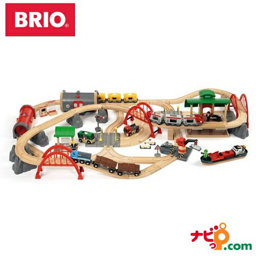 BRIO（ブリオ）レール＆ロードトラベルセット木製レールセット 木のおもちゃ 道路 自動車 列車 電車