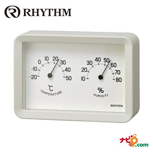リズム時計 A Series A6サイズ 掛置兼用 温湿度計9CZ204SR03 RHYTHM