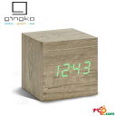 GINGKO ギンコー CUBE click clock キューブクリッククロック アッシュ グリーン LED GNK030010 置き時計 日付 温度表示 インテリア おしゃれ