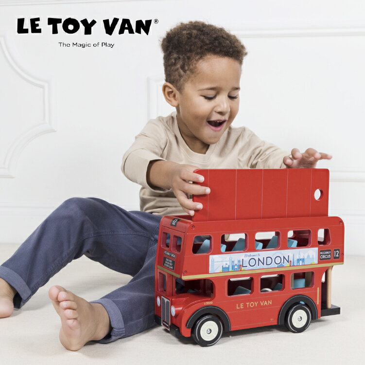 ロンドンバス TV0270 LE TOY VAN ルトイヴァン ルトイバン 木のおもちゃ 木製玩具 かわいい おしゃれ 海外 イギリス クリスマス プレゼント 誕生日 出産祝い 知育玩具 子供 赤ちゃん 男の子 女の子 1