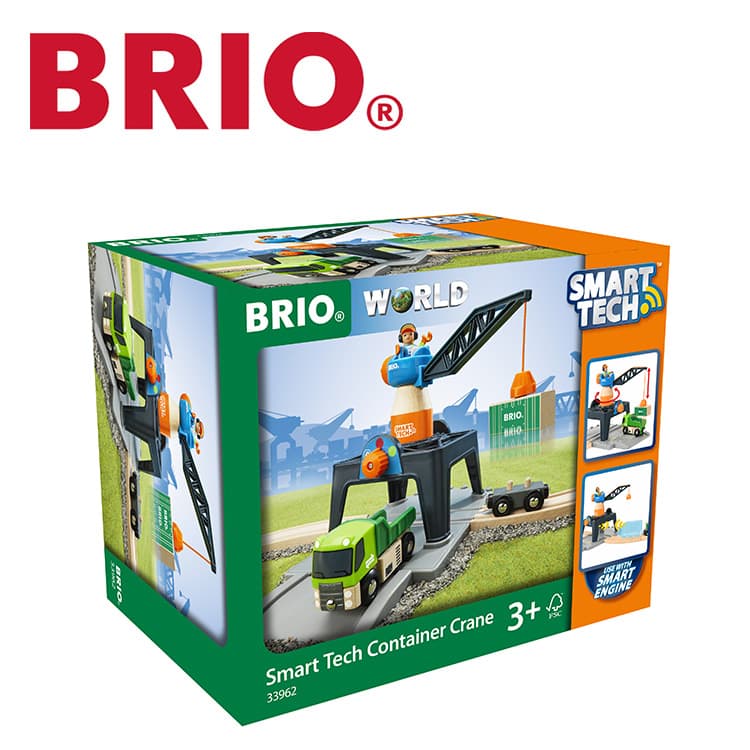 BRIO ブリオ スマートテック タワークレーン 33962 木製レール 新幹線 電車 音が鳴る 乗り物