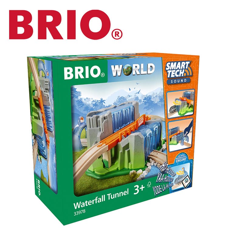 BRIO ブリオ スマートテック サウンド ウォーターフォールトンネル 33978 木製レール 新幹線 電車 音が鳴る 乗り物