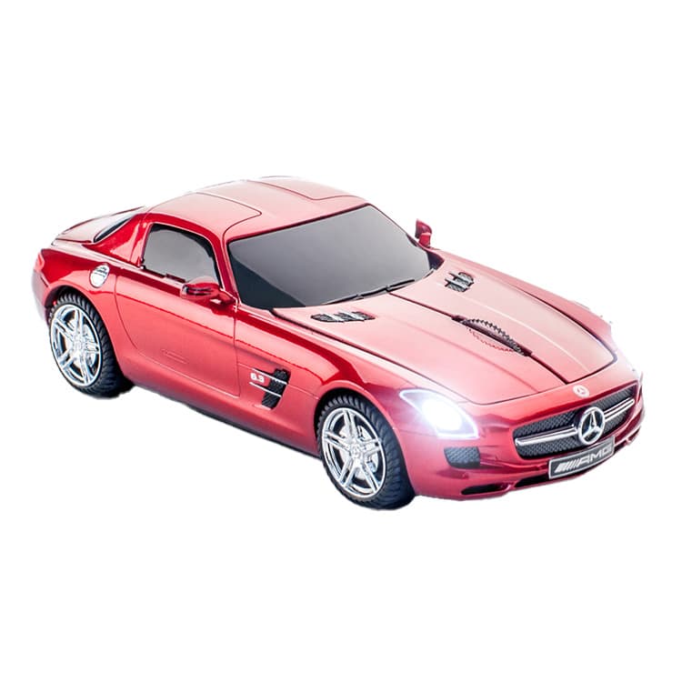 楽天ナビッピオンライン　楽天市場店PC用無線マウス メルセデス・ベンツ SLS AMG サファイアレッド クリックカーマウス 660257 ミニチュアカー 模型 車