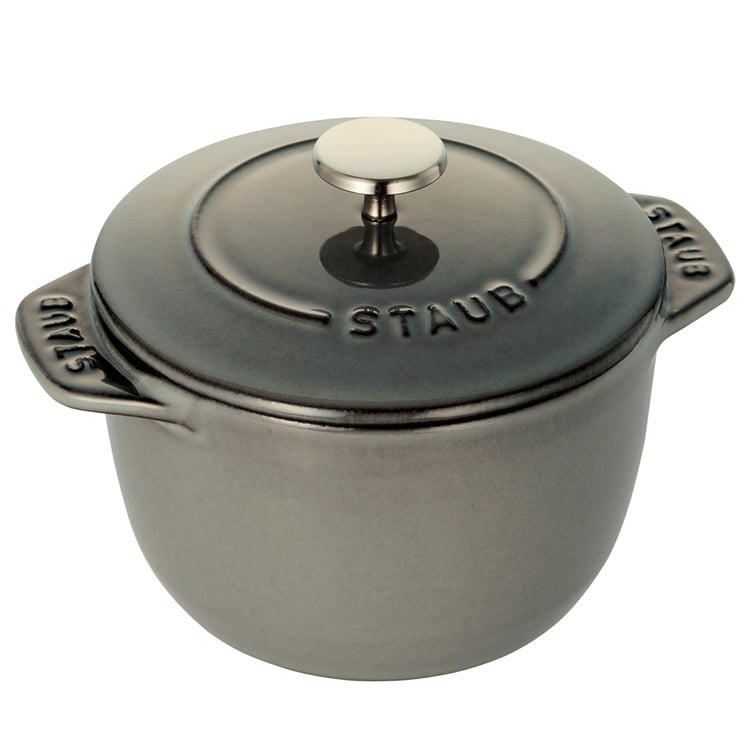 鋳物ホーロー鍋 staub ラココット de GOHAN S グレー staub ココット 鋳物ホーロー鍋 炊飯