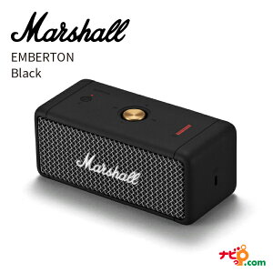 Marshall EMBERTON EMBERTON-BLACK 【国内正規品　一年保証】マーシャル エンバートン ブラックK ポータブルスピーカー ワイヤレススピーカー Bluetoothスピーカー 防水スピーカー Bluetooth5.0 アウトドア 全方位 高音質