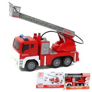 【在庫限り】 消防車 くるま おもちゃ 音がなる 光る 水がでる 消防士 男の子 女の子 車 3歳 ドライブ こども ミニカー トラック 赤 レッド 6941411 エフオーインターナショナル