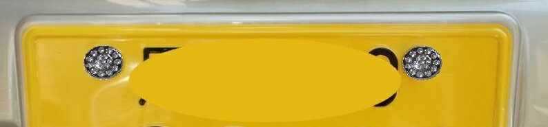 軽カー　軽自動車用　キラキラ輝くナンバーボルトキャップカバー　ナンバープレートボルトカバー　ダイヤ付　4コ入セット【送料無料】