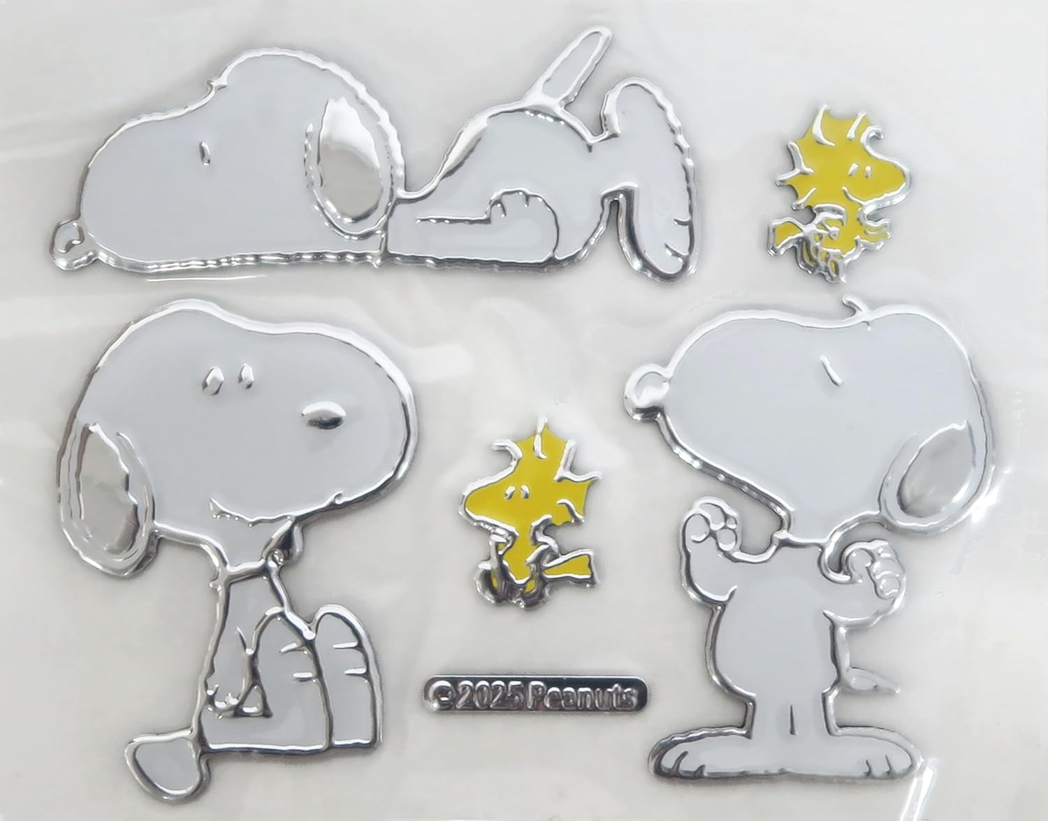 樂天商城 - SNOOPY　 スヌーピー 　エンブレムステッカー 　シール　　カラフルシルバー【送料無料】