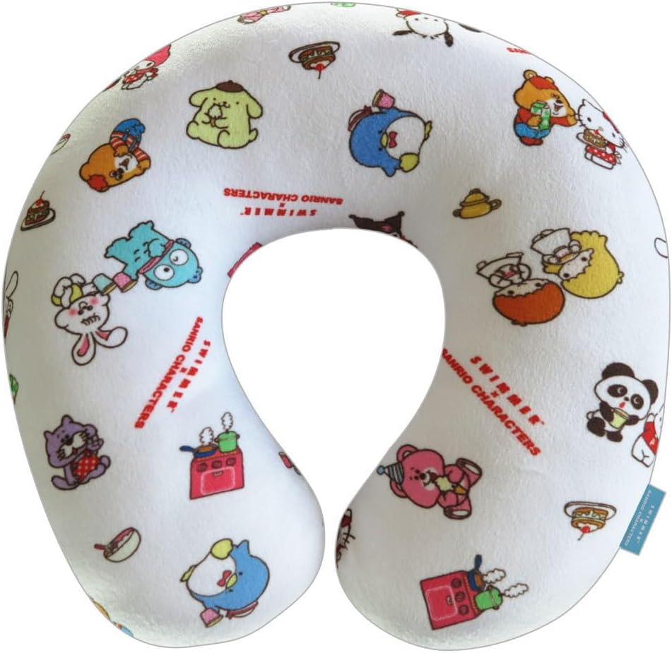 スイマーサンリオキャラクターズ SWIMMERxSANRIO トラベルまくら ネックピロー ホワイト  ピンク ネッククッション サンリオ【送料無料】 [2]