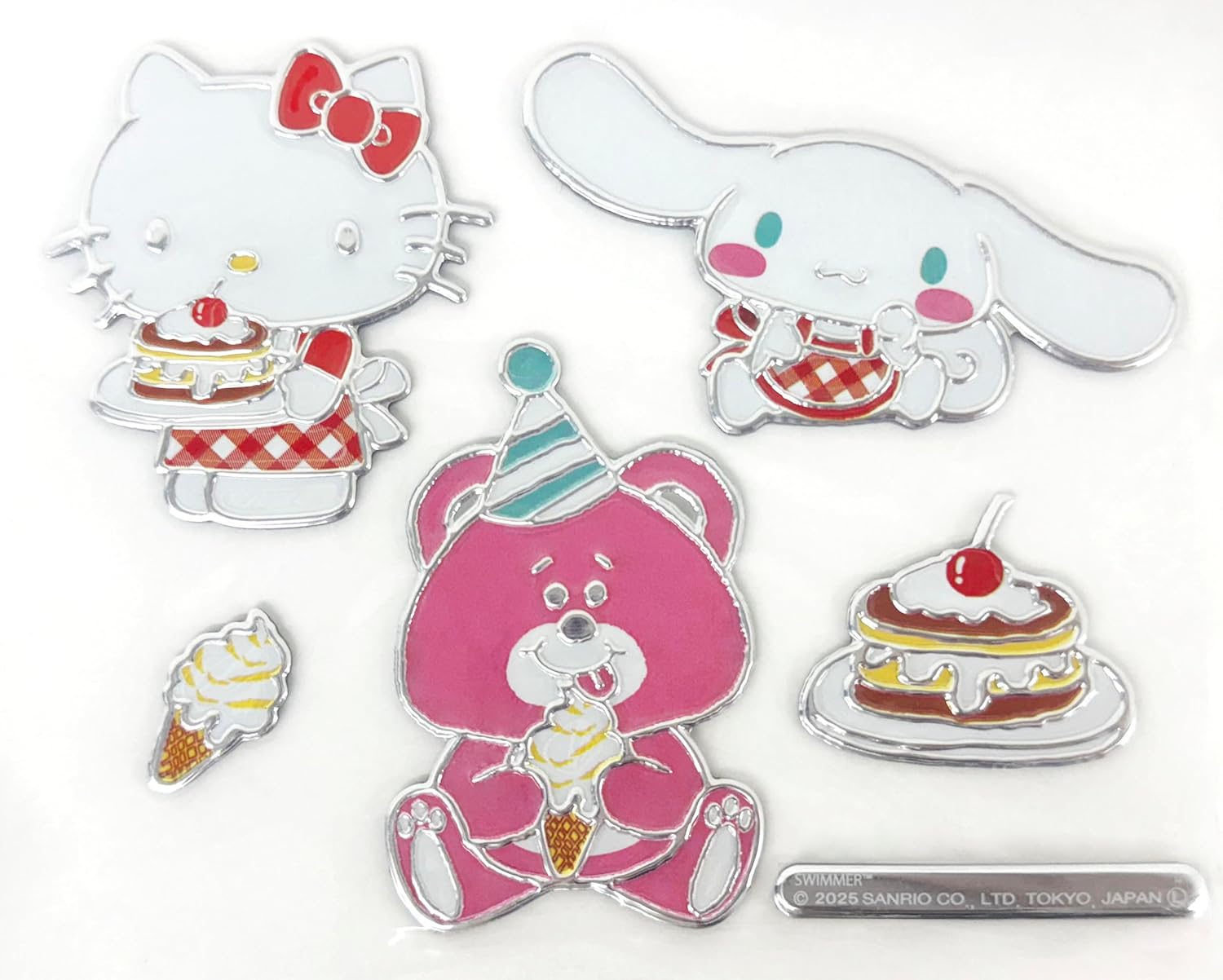 樂天商城 - サンリオ　SANRIO　シナモンロール　ハローキティ　マイメロデイ　ポムポムプリン　チャームステッカー 　シール　【送料無料】