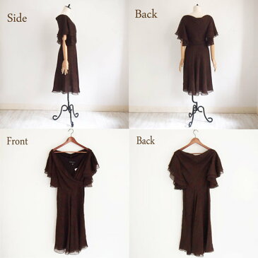 【SALE】【BLACK LABEL by Ralph Lauren】ラルフローレン ブラックレーベル ペイズリー シルクシフォンワンピース/BROWN系【あす楽対応】