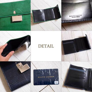 【難あり・アウトレット】ラルフローレン ブルーレーベル リザード レザー 財布Ralph Lauren BLUE LABEL WALLET