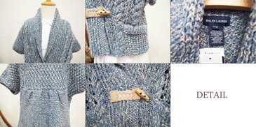 【SALE】【KID'S】【POLO by Ralph Lauren】ラルフローレン キッズ コットン×リネンニット カーディガン/BLUE・WHITE【あす楽対応】
