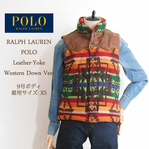 ラルフ ローレン ダウンジャケット レディース 【SALE】【POLO by RalphLauren】ポロ　ラルフローレン サウスウエスタン　ウール ダウンべスト/MULTI【あす楽対応】