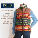 ラルフ ローレン ダウンジャケット レディース 【SALE】【POLO by RalphLauren】ポロ　ラルフローレン サウスウエスタン　ウール ダウンべスト/MULTI【あす楽対応】