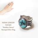 インディアンジュエリー ナバホ サンシャインリーブス シルバー ターコイズ スタンプ リングINDIAN JEWELRY Sunshine Reeves Silver Ring