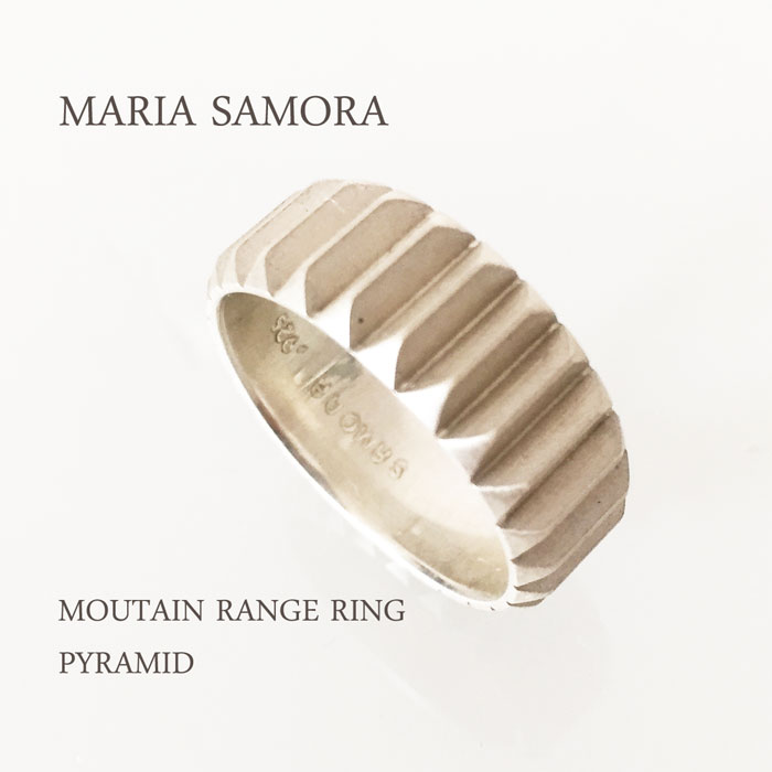 マリア サモラ マウンテンレンジ シルバー リングMARIA SAMORA STERLING SILVER MOUNTAIN RANGE RING/PYRAMID