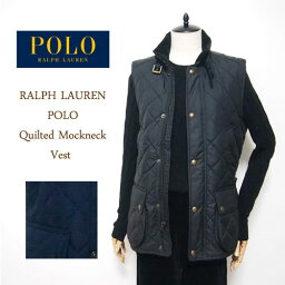 ポロ ラルフ ローレン ベスト レディース ラルフローレン ポロ レディース ハイネック キルティング ベスト/ブラックPOLO by Ralph Lauren Vest