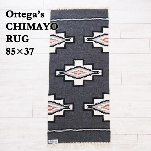 オルテガ チマヨ ハンドウーブン ラグ マット/85×37ORTEGA'S CHIMAYO HANDWOVEN RAG