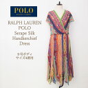 ラルフローレン ラルフローレン ポロ レディース ネイティブ柄 シルク　ワンピース/RED MULTIPOLO Ralph Lauren SERAPE SILK HANDKERCHIEF DRESS