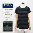 【メール便送料無料】ラルフローレン ポロ レディース コットン クルーネック ボーダー TシャツPOLO by Ralph Lauren T-shirtメール便可