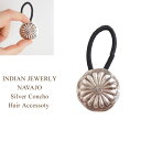 インディアンジュエリー ナバホ スタンプ シルバーコンチョ ヘアゴムINDIAN JEWELRY NAVAJO Conchoメール便可