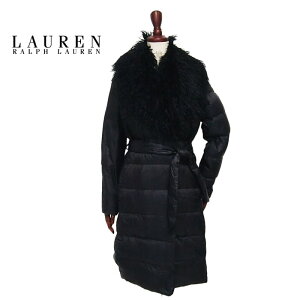 ラルフローレン ローレン レディース ファー付き ダウンジャケット コート/ブラックLAUREN by Ralph Lauren Down Coat