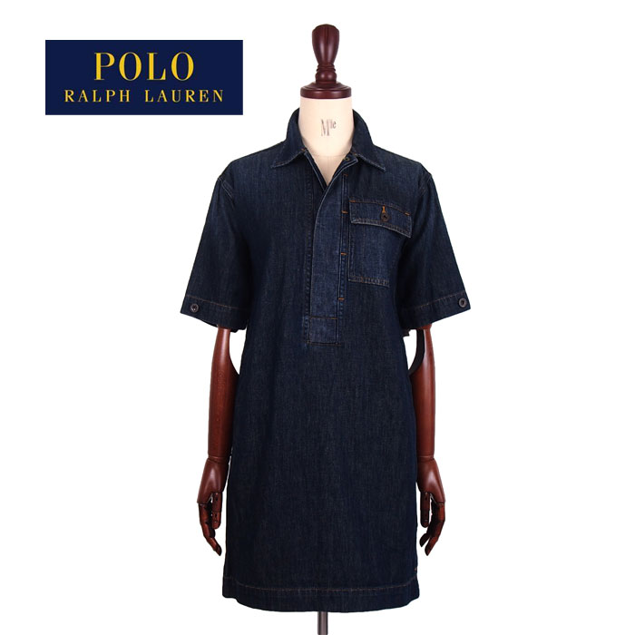 ラルフローレン ラルフローレン ポロ レディース デニム 半袖 チュニック ミニワンピース/インディゴPOLO by Ralph Lauren Mini Dress