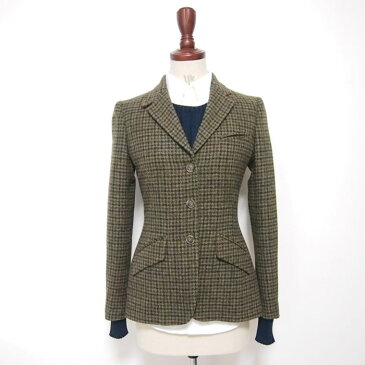ラルフローレン ポロ レディース イタリア製 ハウンドトゥース 千鳥格子 ウール ジャケット/グリーン系POLO by Ralph Lauren Jacket