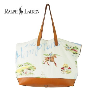 ラルフローレン レザー タオル地 プリント バッグRalph Lauren Bag