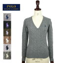 ラルフローレン ポロ レディース メリノウール カシミア Vネック ケーブルニット セーターPOLO by Ralph Lauren Knit Top