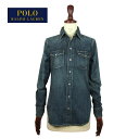 ラルフローレン ポロ レディース ウォッシュ ウエスタン デニムシャツ/インディゴPOLO by Ralph Lauren