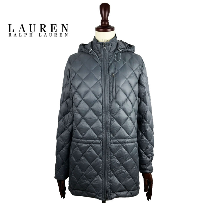 ラルフローレン ローレン レディース フード付き ダウンジャケット コート/グレーLAUREN by Ralph Lauren