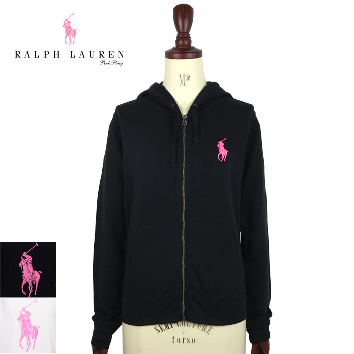 ラルフローレン ポロ ピンクポニー レディース ジップアップ スウェット パーカー/ブラック/グレー/ホワイトPOLO by Ralph Lauren PINK PONY