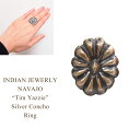 インディアンジュエリー ナバホ TIM YAZZIE コンチョ スタンプ シルバー リングINDIAN JEWELRY NAVAJO Silver Ring