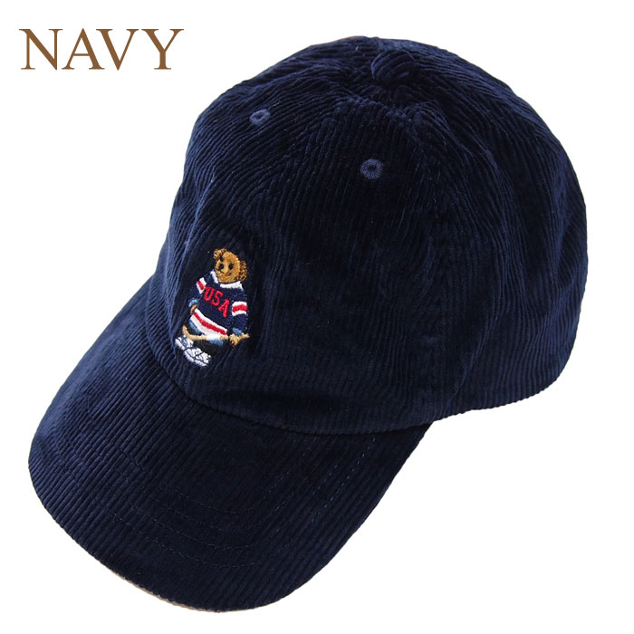 ラルフローレン ポロ キッズ ボーイズ ポロベアー コーデュロイ キャップ 帽子/レッド/ネイビー/ブラックPOLO Ralph Lauren KID'S BOY'S CAPメール便可