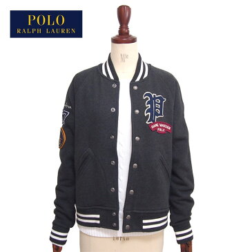 ラルフローレン ポロ レディース スタジアムジャンパー ロゴワッペン付き ジャケット/グレーPOLO Ralph Lauren Jacket